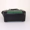 Bolso bandolera Celine Luggage Nano en piel de pitón verde y azul y cuero negro - Detail D5 thumbnail