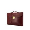 Hermès bag in burgundy Courchevel leather - 00pp thumbnail