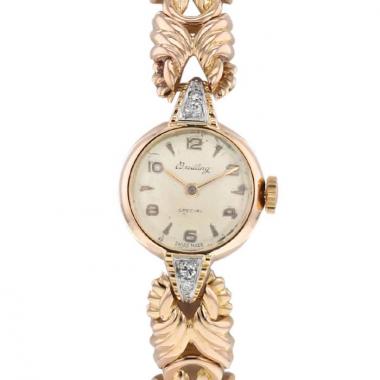 Breitling watch in yellow gold Circa  1950