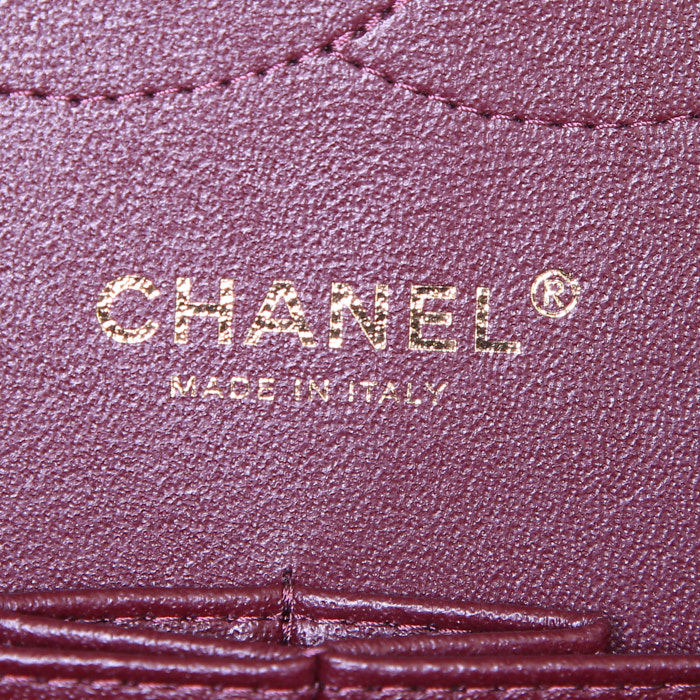 Chanel handbag in black grained leather - Detail D4