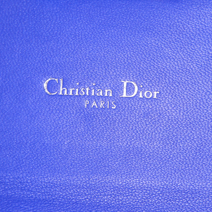 Dior shoulder bag in blue leather - Detail D3