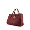 Bottega Veneta Roma medium model handbag in burgundy intrecciato leather - 00pp thumbnail
