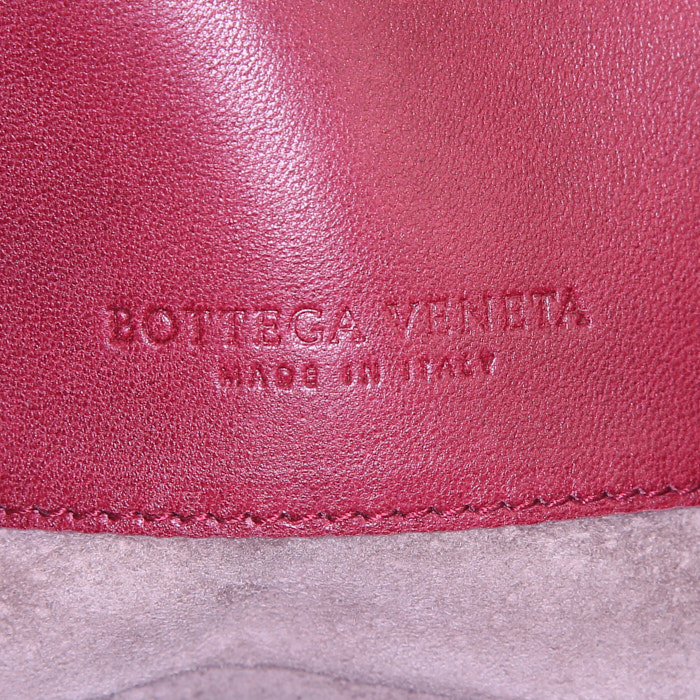 Borsa Bottega Veneta Roma modello medio in pelle intrecciata bordeaux - Detail D3
