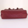 Bolso de mano Bottega Veneta Roma modelo mediano en cuero intrecciato color burdeos - Detail D4 thumbnail
