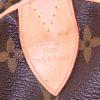 Borsa da viaggio Louis Vuitton Keepall 60 cm in tela monogram marrone e pelle naturale - Detail D3 thumbnail