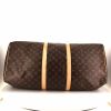 Louis Vuitton Keepall 60 cm travel bag in brown monogram canvas and natural leather - Detail D4 thumbnail