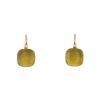Paire de boucles d'oreilles Pomellato Nudo en or rose et quartz jaune - 00pp thumbnail