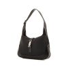 Gucci Bardot handbag in black canvas and black leather - 00pp thumbnail