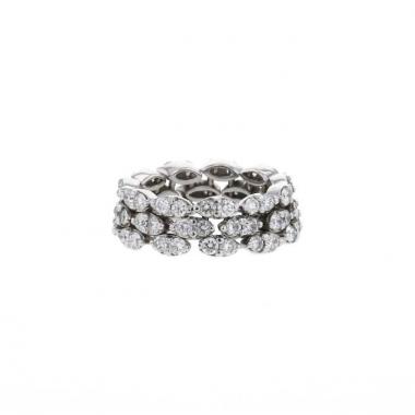 Flexible Mauboussin Je Le Veux medium model ring in white gold and diamonds