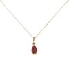 Vintage end of the 19th Century necklace in yellow gold,  pink gold and garnet - 00pp thumbnail