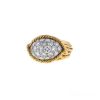 Vintage 1980's ring in yellow gold,  platinium and diamonds - 00pp thumbnail
