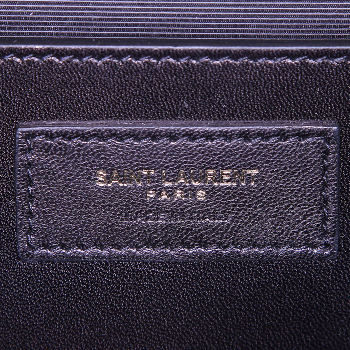 Saint Laurent Kate pouch in black grained leather - Detail D3