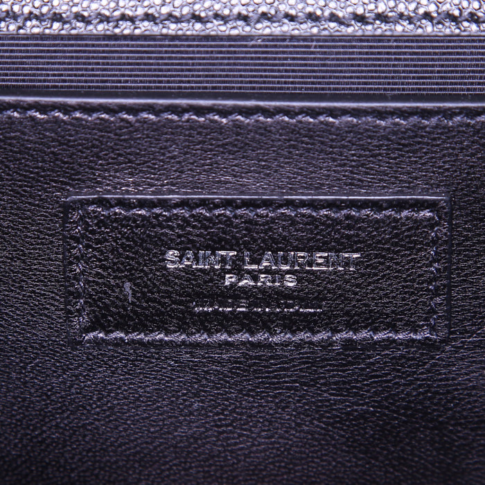 Saint Laurent Kate pouch in black grained leather - Detail D3