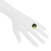 Pomellato Mosaique ring in yellow gold,  diamonds and peridots - Detail D1 thumbnail