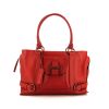 Salvatore Ferragamo shopping bag in red leather - 360 thumbnail