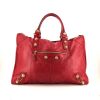 Balenciaga Classic City 24 hours bag in red leather - 360 thumbnail