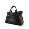 Balenciaga 24 hours bag in black leather - 00pp thumbnail