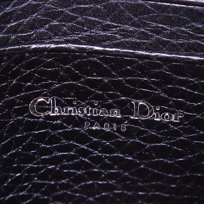 Pochette Dior Dioraddict en cuir grainé noir - Detail D3