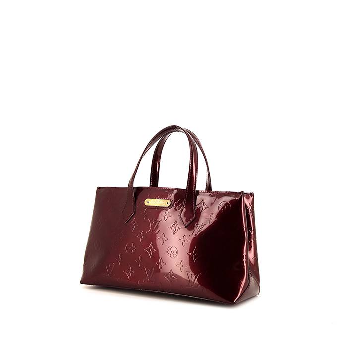 louis vuitton burgundy patent leather bag