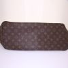 Louis Vuitton Neverfull large model shopping bag in brown monogram canvas and natural leather - Detail D4 thumbnail