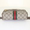 Gucci Ophidia clutch-belt in beige monogram canvas and brown leather - Detail D4 thumbnail