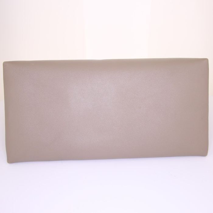 Celine All Soft handbag in taupe, brick red and beige leather - Detail D4