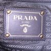 Prada Gaufre bag worn on the shoulder or carried in the hand in grey quilted canvas and grey leather - Detail D4 thumbnail