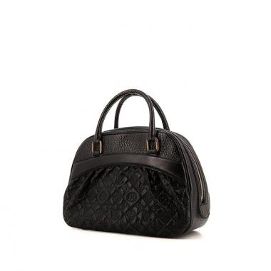 Borsa Louis Vuitton Louis Vuitton Editions Limitées in pelle martellata nera con motivo