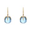 Paire de pendants d'oreilles Pomellato Veleno en or rose et topazes bleues - 00pp thumbnail