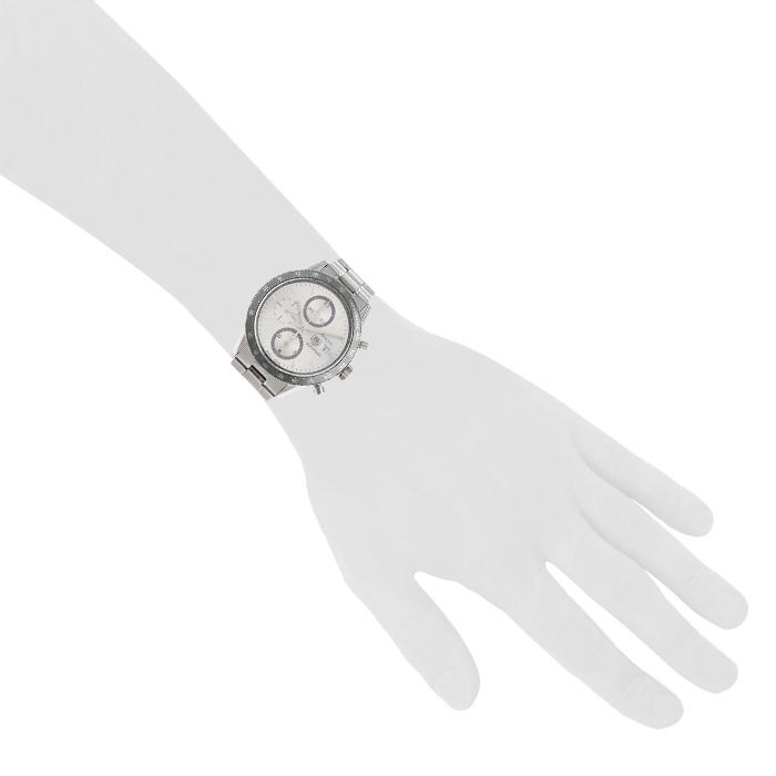 TAG Heuer Carrera Automatic Chronograph Tachymeter watch in stainless steel Ref:  CV2011 Circa  2000 - Detail D1