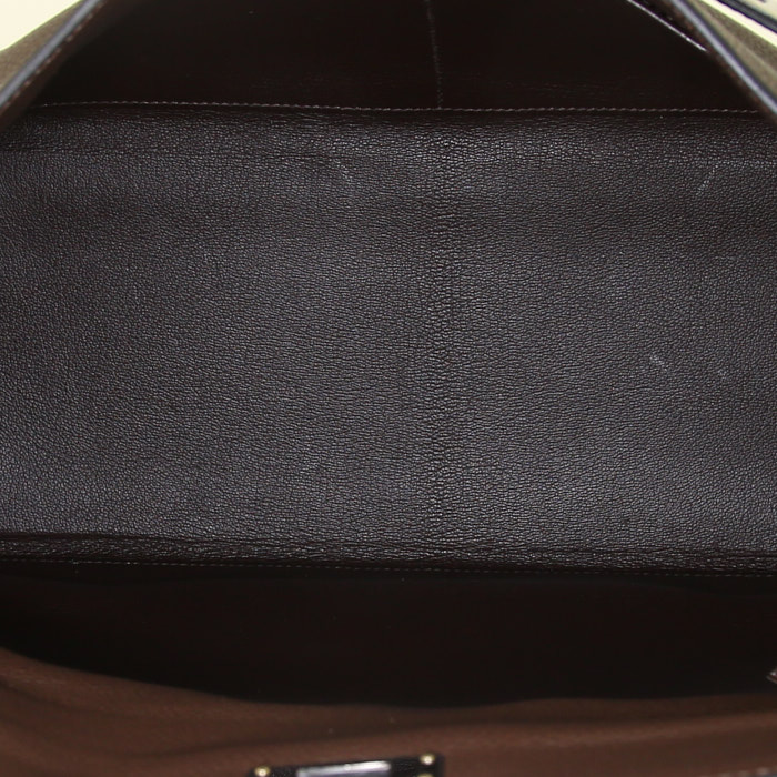 Sac à main Hermes Kelly 35 cm en cuir togo marron - Detail D3