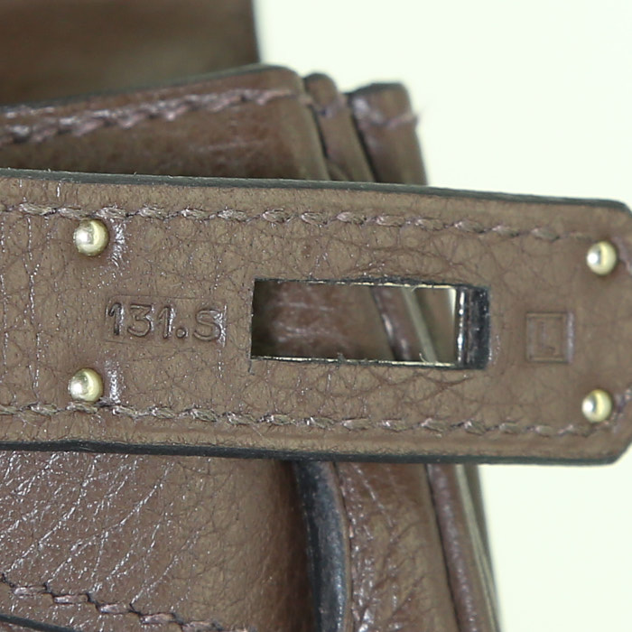 Borsa Hermes Kelly 35 cm in pelle togo marrone - Detail D5