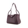 Hermès Lindy 30 cm bag worn on the shoulder or carried in the hand in purple Raisin togo leather - 00pp thumbnail