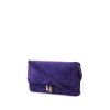 Bolso para llevar al hombro o en la mano Hermès Mocassin en cuero de ternero doblis violeta - 00pp thumbnail