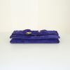 Bolso para llevar al hombro o en la mano Hermès Mocassin en cuero de ternero doblis violeta - Detail D4 thumbnail
