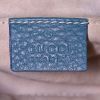 Gucci 1973 small model shoulder bag in pigeon blue grained leather - Detail D3 thumbnail