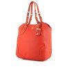 Prada Daino shopping bag in coral leather - 00pp thumbnail