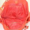 Prada Daino shopping bag in coral leather - Detail D2 thumbnail
