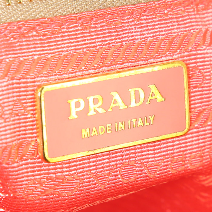 Prada Daino shopping bag in coral leather - Detail D3