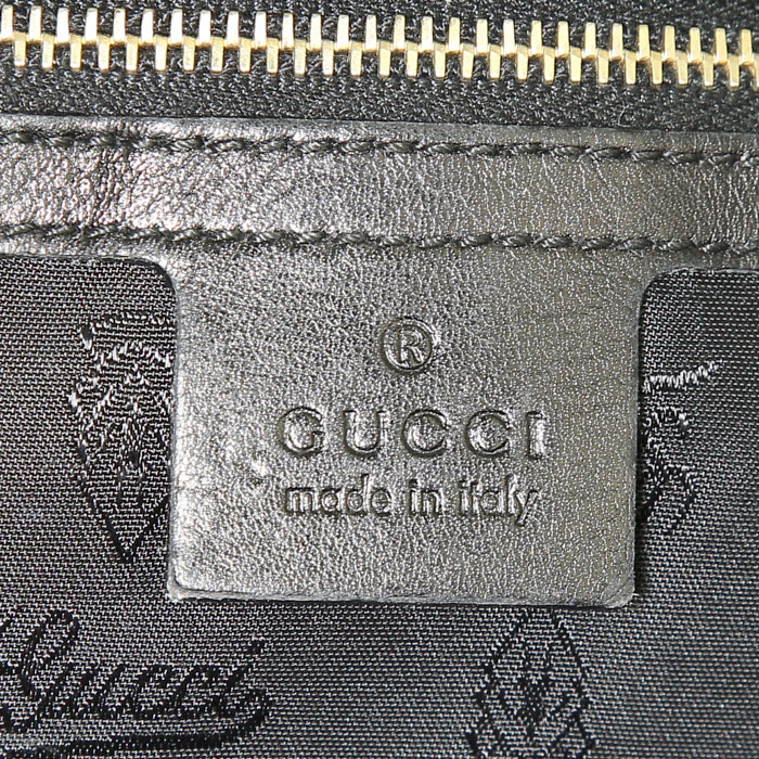 Borsa a tracolla Gucci Bamboo in pelle nera - Detail D4