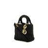 Dior Lady Dior mini handbag in black canvas cannage - 00pp thumbnail