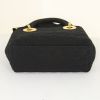 Dior Lady Dior mini handbag in black canvas cannage - Detail D5 thumbnail