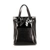 Loewe T shopper  shopping bag in black patent leather - 360 thumbnail