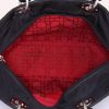 Dior Lady Dior large model handbag in black canvas and black patent leather - Detail D2 thumbnail