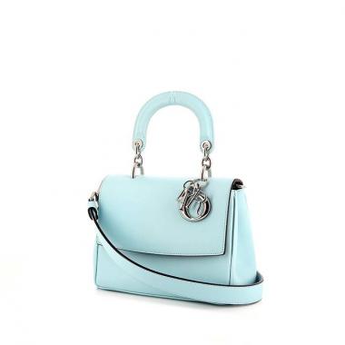 Borsa a tracolla Dior Be Dior modello piccolo in pelle martellata turchese