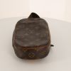 Bolsito de mano Louis Vuitton Gange en lona Monogram marrón y cuero natural - Detail D4 thumbnail