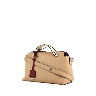 Borsa a tracolla Fendi By the way in pelle tricolore beige bianca e bordeaux