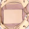 Tod's Joy mini shoulder bag in beige grained leather and yellow leather - Detail D3 thumbnail
