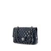 Chanel Timeless handbag in navy blue patent quilted leather - 00pp thumbnail
