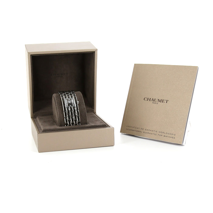 Chaumet Khesis watch in stainless steel and black ceramic Circa  2010